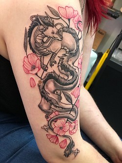 Girl with dragon Tattoo , spirited away Easter egg